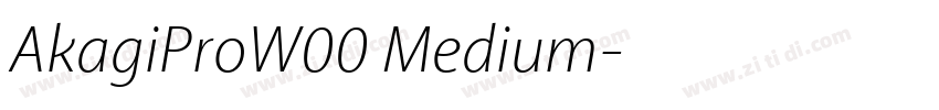 AkagiProW00 Medium字体转换